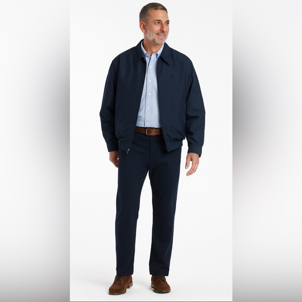 Chaps Ralph Lauren Navy Full Zip Harrington Jacket Size 2XLT NWOT